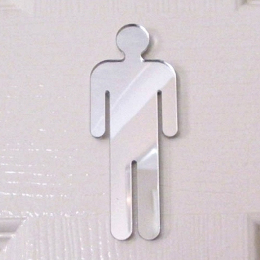 Male Toilet Sign - Mirrored