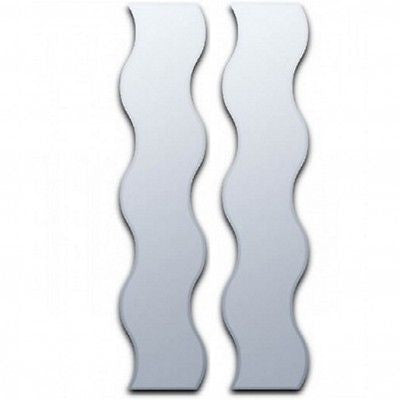 Pair of Wave Acrylic Mirrors