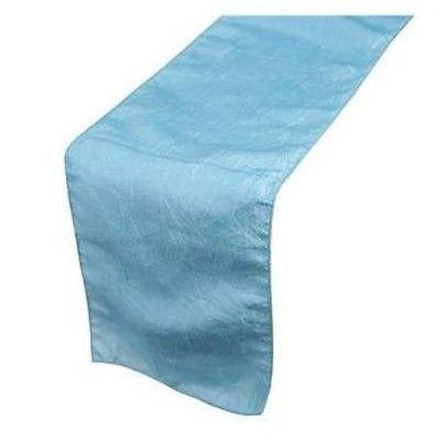 Sky Blue Taffeta Table Runners 30cm x 274cm or 12" x 108"