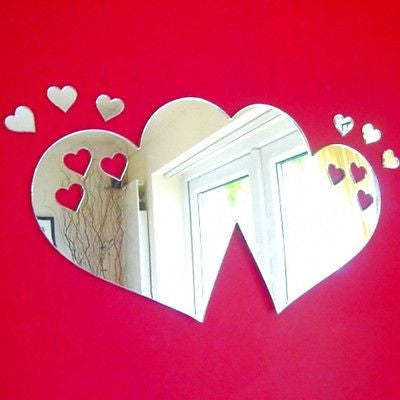 Hearts out of Joined Hearts Acrylic Mirror