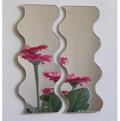 Pair of Wave Acrylic Mirrors