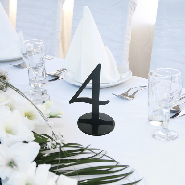 Table Number Stands in Mirrored and Solid Colours
