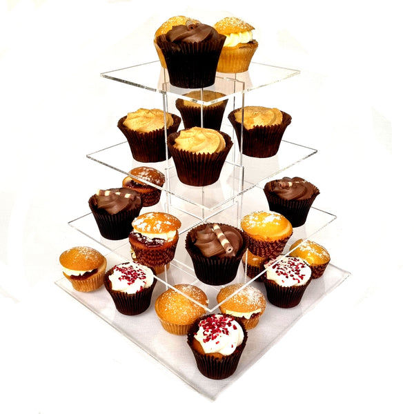 Multi Tier Acrylic Square Cake Stand for Weddings & Celebrations
