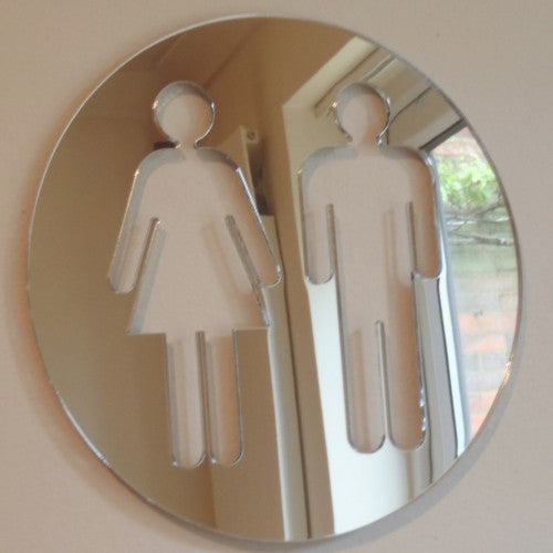 Male & Female Round Toilet Door Sign