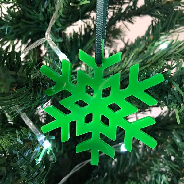 Crystal Snowflake Christmas Tree Decorations