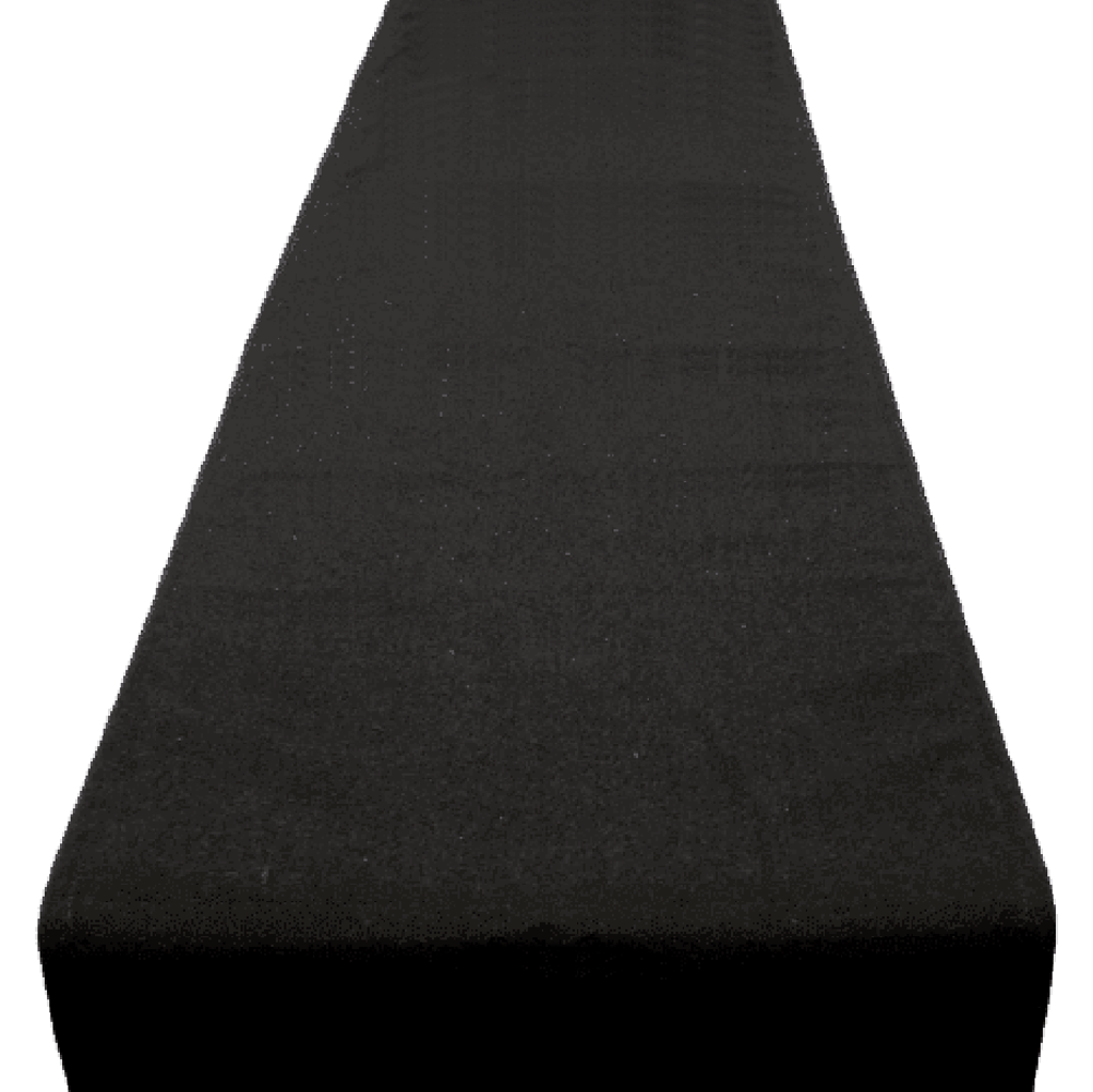 Black Soft Cotton Linen Feel Table Runners