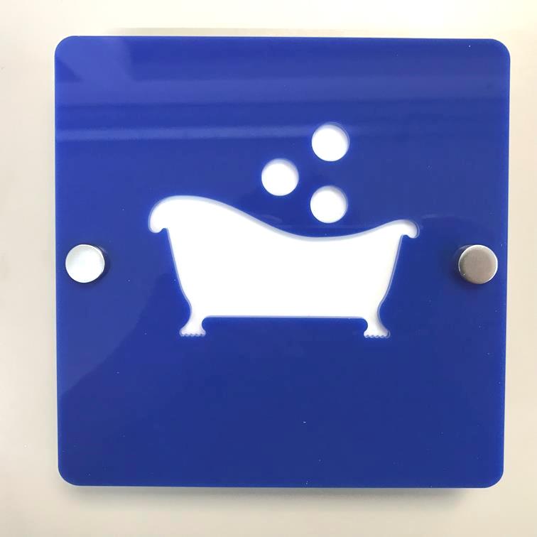 Bath & Bubbles Sign - Floating - Square