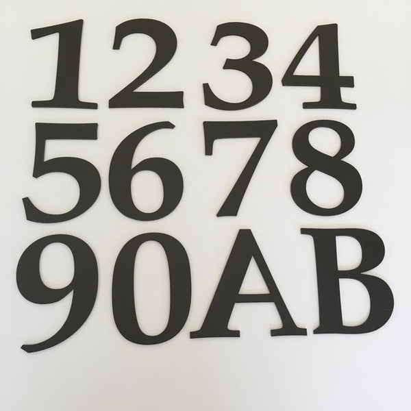 Oval House Number & Street Name Sign - Black & White Gloss Finish