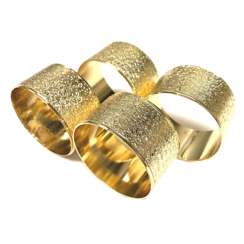 Gold Textured Napkin Rings