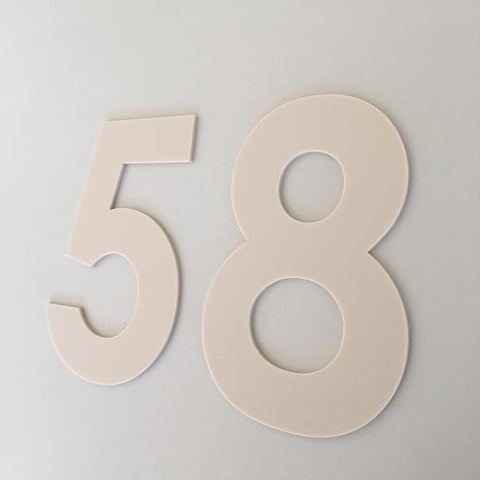 Latte Matt, Flat Finish, House Numbers - Century Gothic