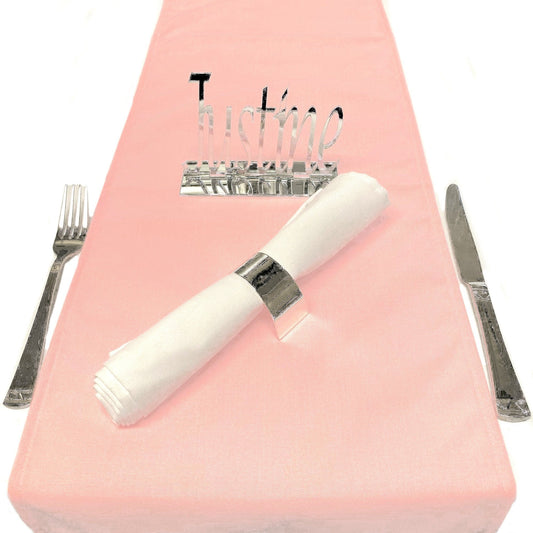 Light Pink Soft Cotton Linen Feel Table Runners