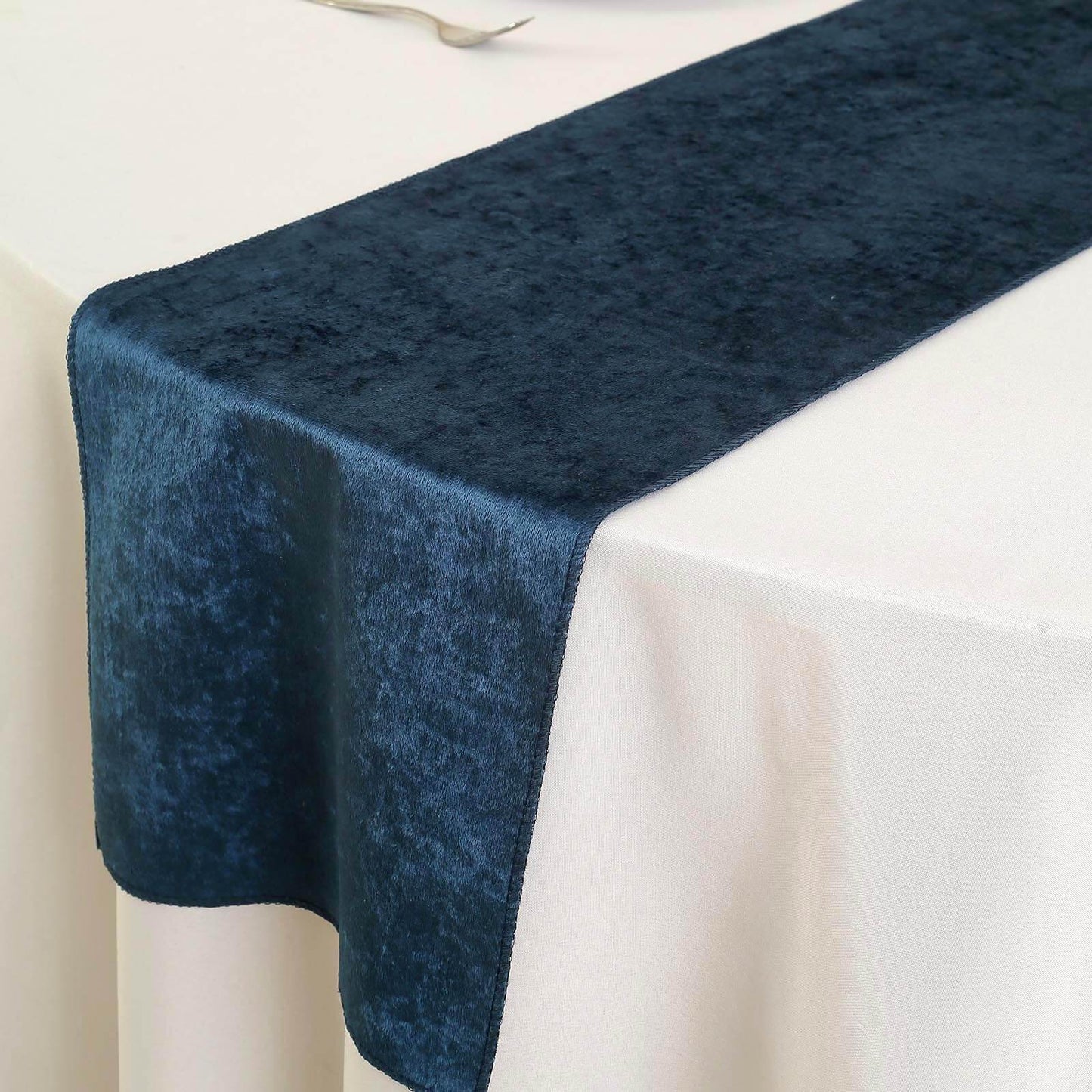 Navy Premium Velvet Satin Table Runner