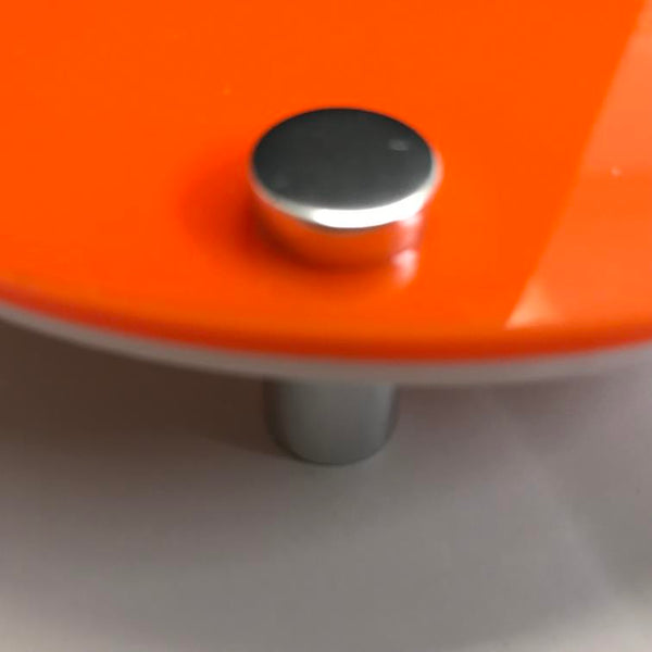 Round Male Toilet Sign - Orange & White Gloss Finish