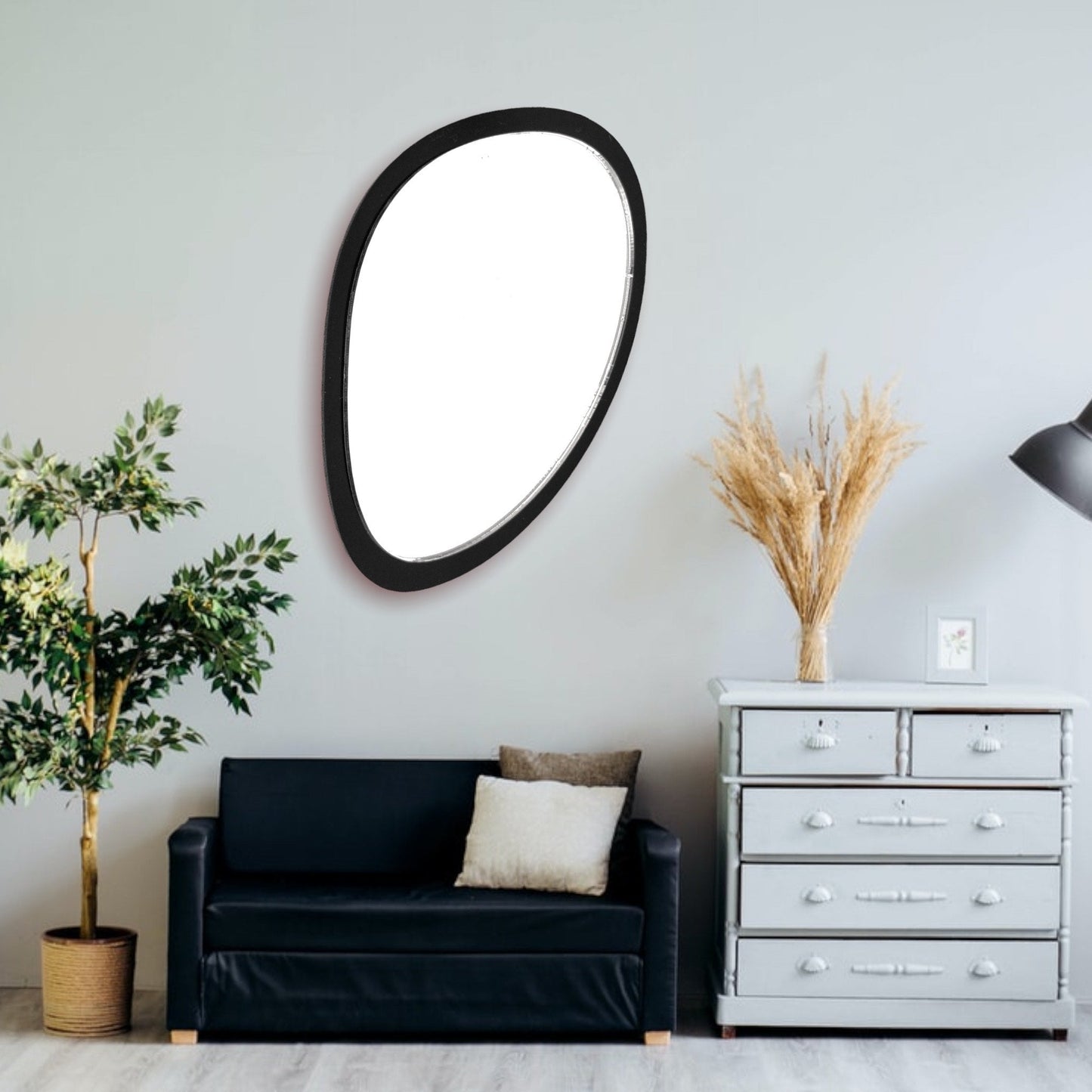 Pebble Long Mirror Acrylic Frame