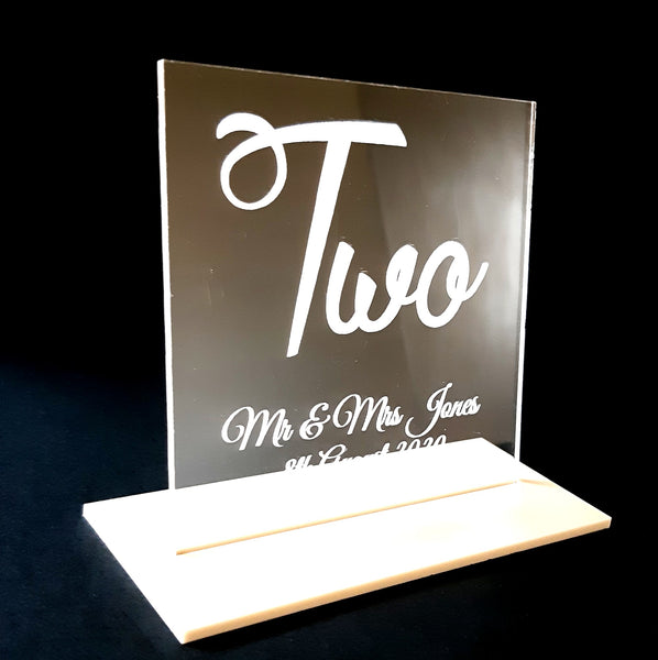 Square Personalised Table Numbers