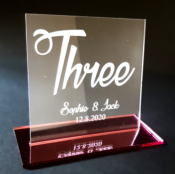 Square Personalised Table Numbers
