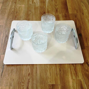 Rectangular Serving Tray with Handle - Latte