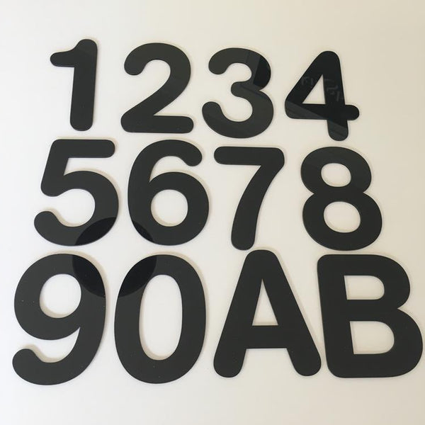 Oval House Number Sign - Yellow & White Gloss Finish