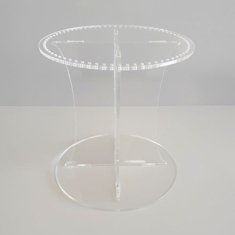 Acrylic Cake Separator Stand For Use with Crystal Beads (Crystals Not Included) - Round