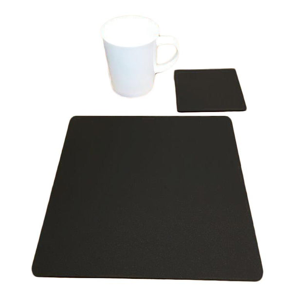 Square Placemat and Coaster Set - Mocha Brown