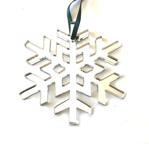 Crystal Snowflake Christmas Tree Decorations Mirrored
