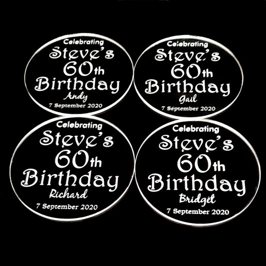 Personalised Celebration Coasters Clear