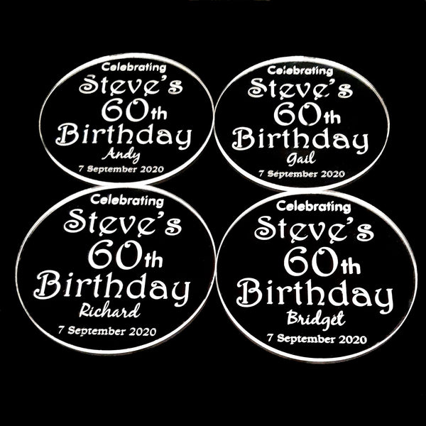 Personalised Celebration Coasters Clear