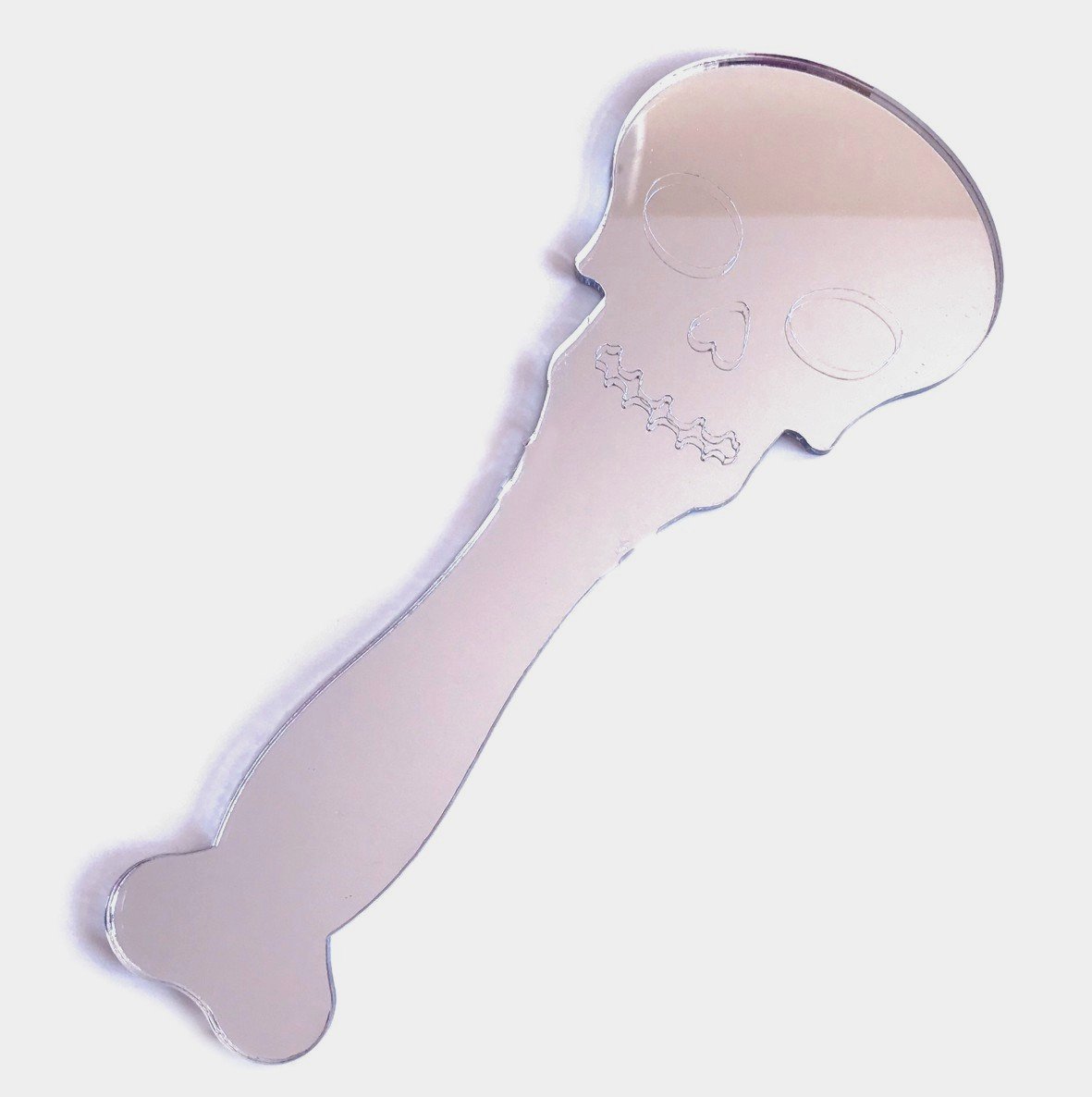 Skull Shaped Hand Held Mirrors