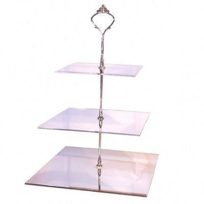 Three Tier Square Cake Stands