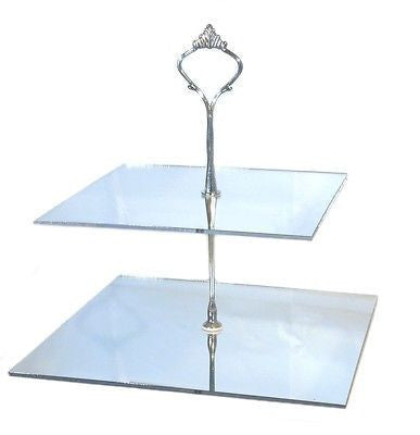 Two Tier Square Cake Stand