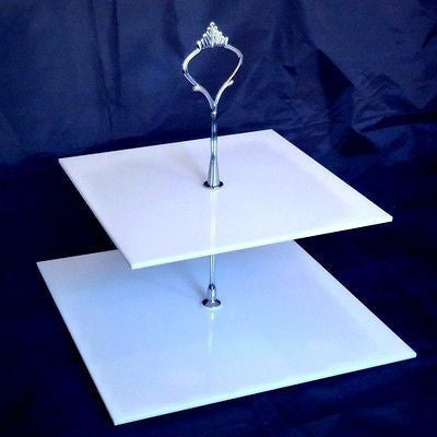 Two Tier Square Cake Stand