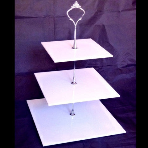 Three Tier Square Cake Stands