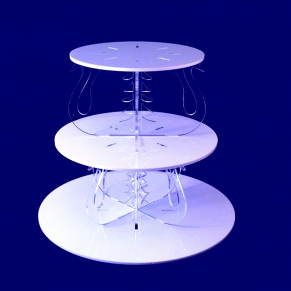 Three Tier Swan Design Round Cake Stand