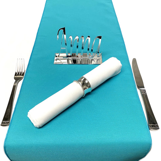 Turquoise Soft Cotton Linen Feel Table Runners