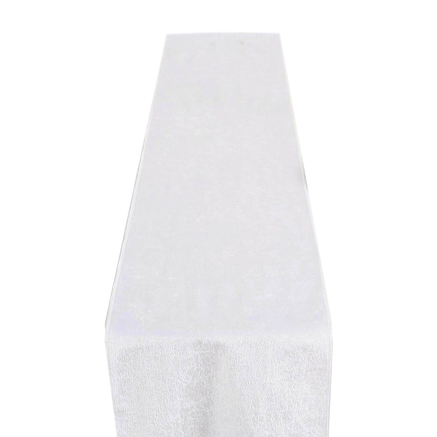 White Premium Velvet Satin Table Runner