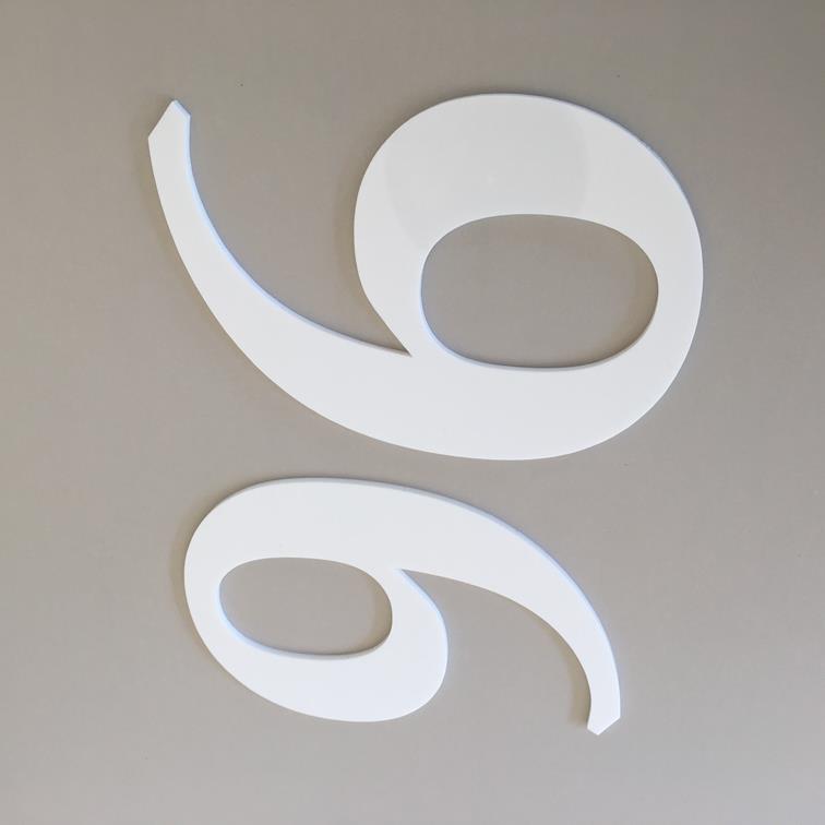 White Gloss, Flat Finish, House Numbers - Book
