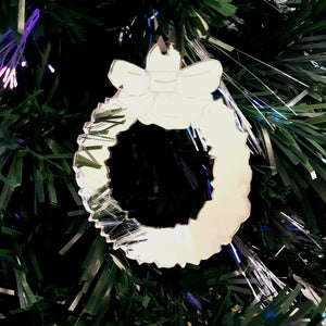 Wreath Christmas Tree Decorations Mirrored