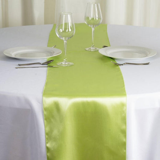 Apple Green Satin Smooth Table Runners