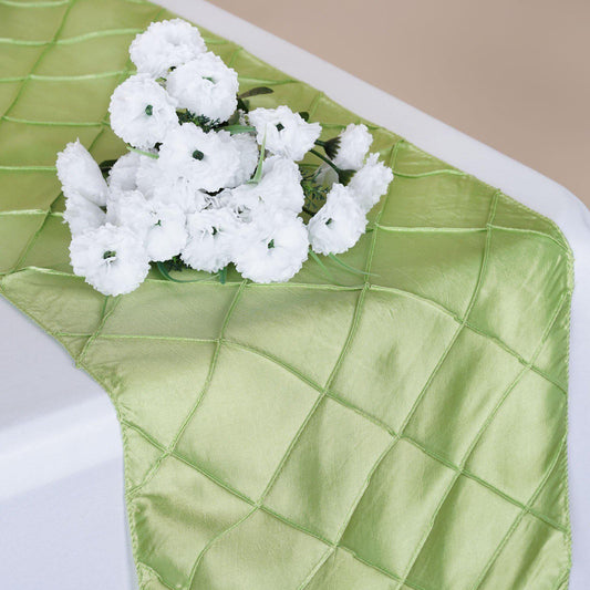 Apple Green Pintuck Table Runners