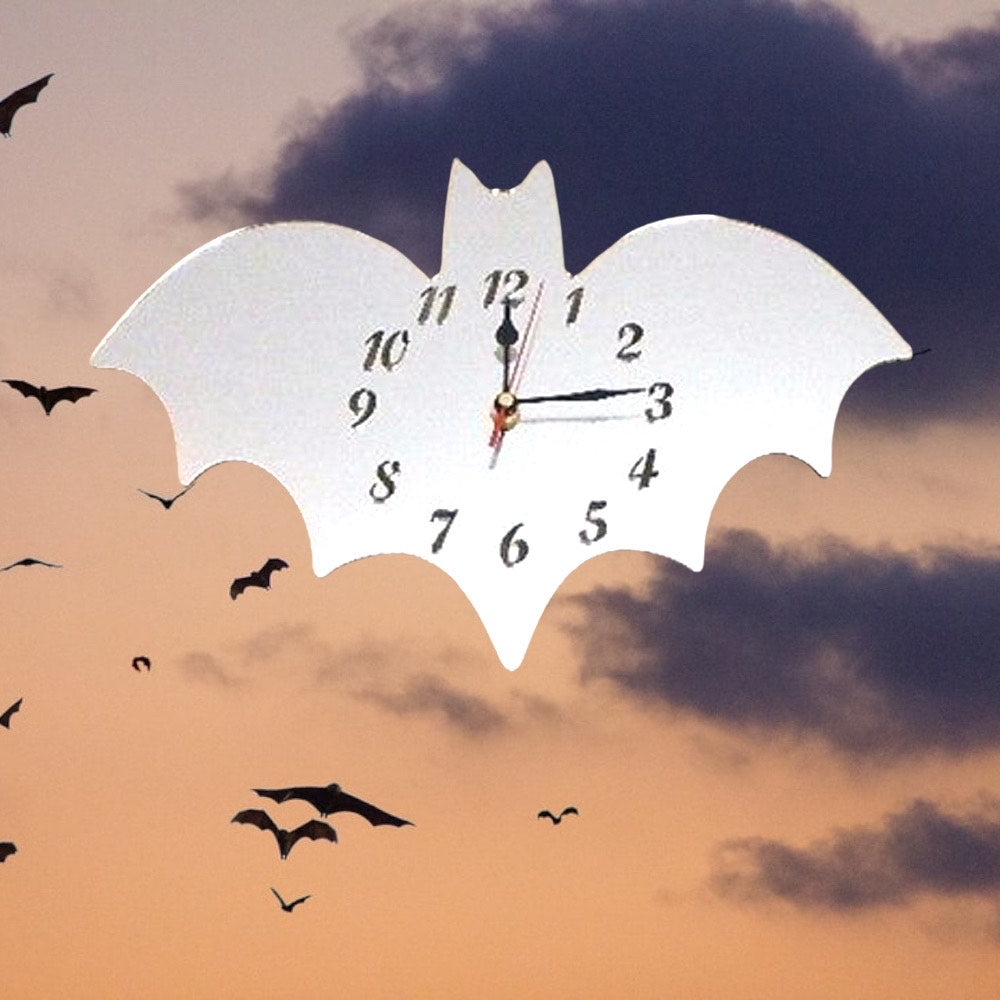 Bat Shaped Clocks - Many Colour Choices