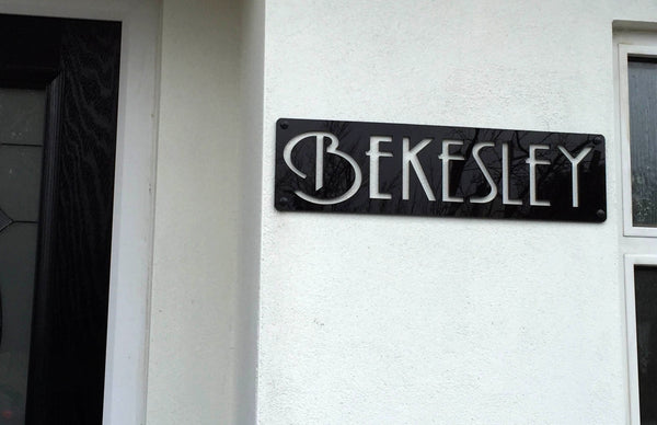Personalised Art Deco House Sign