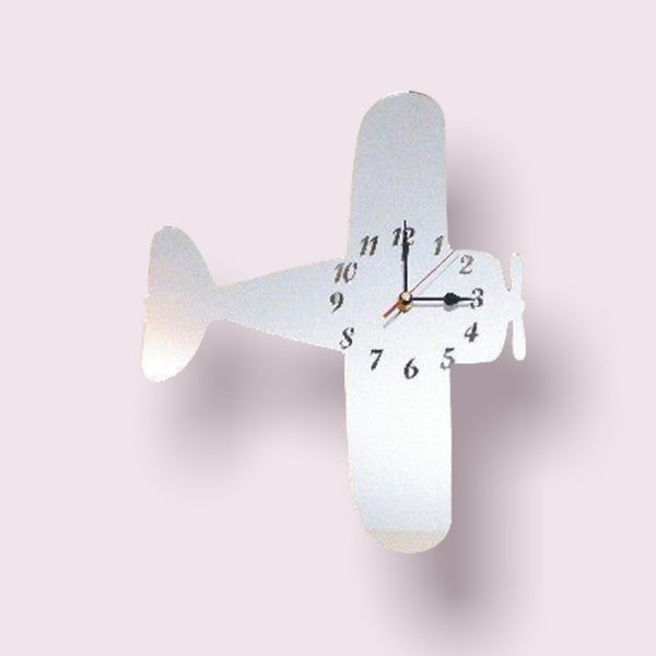 Bi Plane Shaped Clocks - Many Colour Choices