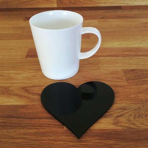 Heart Shaped Coaster Set - Black