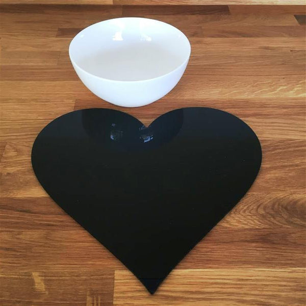 Heart Shaped Placemat Set - Black