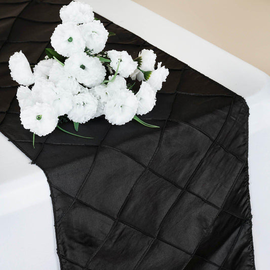 Black Pintuck Table Runners