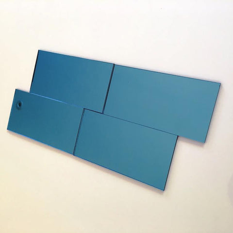 Rectangular Tiles - Blue Mirror