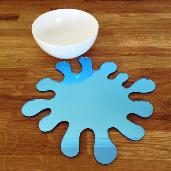 Splash Shaped Placemat Set - Blue Mirror