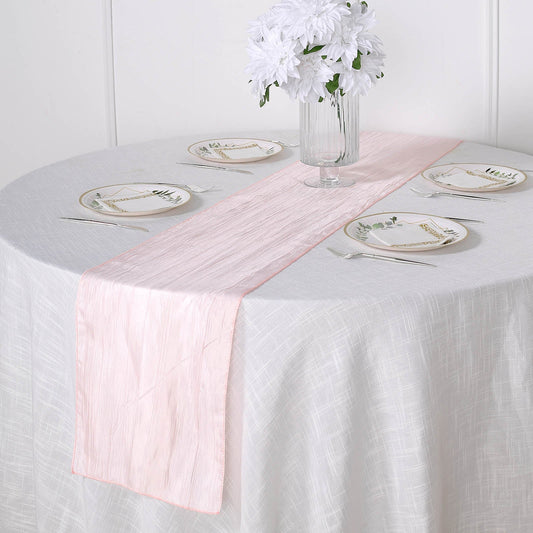 Blush Rose Gold Taffeta (Accordion) Table Runners