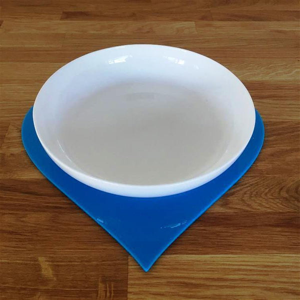 Heart Shaped Placemat Set - Bright Blue
