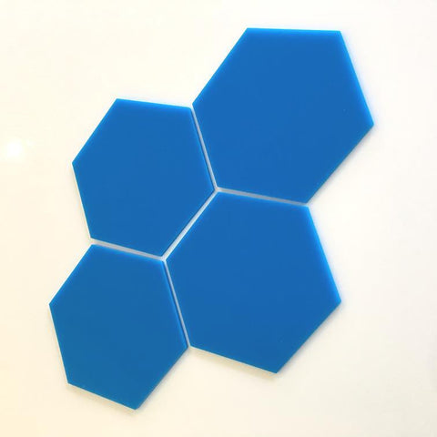 Hexagon Tiles - Bright Blue
